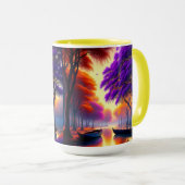 Mug "Tranquillité de la dérive : Canoës sous Jacaranda (Devant droit)