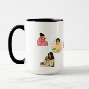 MUG TRANQUILLITÉ DEUX TONS BLANC NOIR SIP DE PAIX