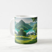 Mug "Tranquillité du lac Turquoise dans chaque sip" (Devant gauche)