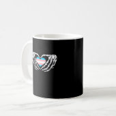Mug Trans Pride Skeleton Halloween Transgenre Goth He (Devant gauche)