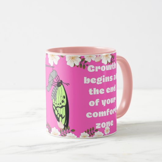 Mug Transformation des papillons - Confort inspirant Z (Devant droit)