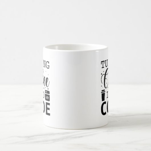 Mug Transformer Le Café En Code (Centre)