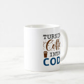 Mug Transformer Le Café En Code (Devant droit)