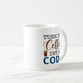 Mug Transformer Le Café En Code (Devant droit)