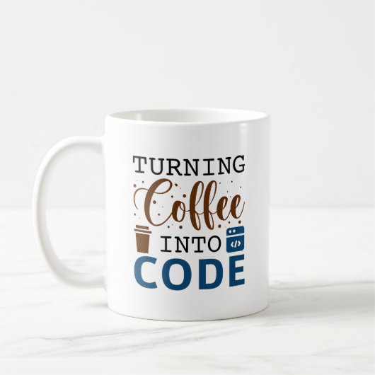 Mug Transformer Le Café En Code (Gauche)