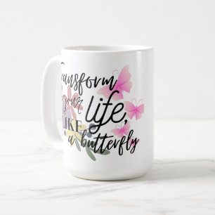 Mug Transformez votre vie, comme un papillon