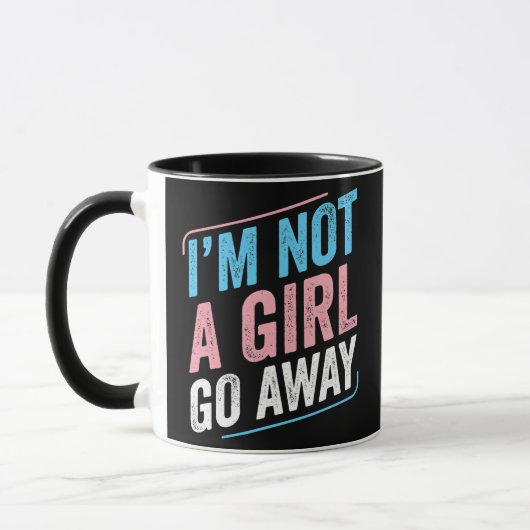 Mug Transgenre Je ne suis pas une fille qui s'éloigne (Gauche)