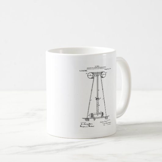 Mug Transmission Pantent US1119732 d'énergie de Nikola (Devant droit)