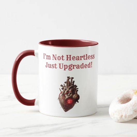 Mug Transplantation cardiaque Funny Victorian Steampun (Avec donut)