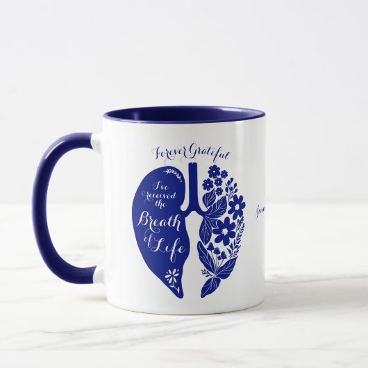Mug Transplantation pulmonaire Fleur sauvage Respirati (Gauche)