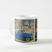 Mug Transport vintage, Camion bleu classique (Devant gauche)