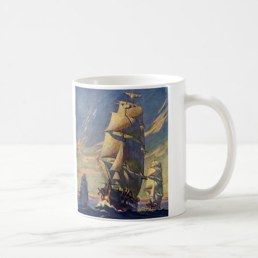 Mug Transport vintage, Clipper Ships en mer (Droite)