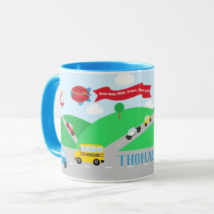 Mug Transport Voiture Train Avion Personnalisé