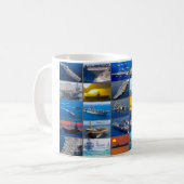 MUG TRANSPORTEURS D'AÉRONEFS AMÉRICAINS "MONTAGE" (Devant gauche)