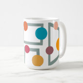 Mug Trapézoïdes et cercles modernes du milieu du siècl (Devant droit)