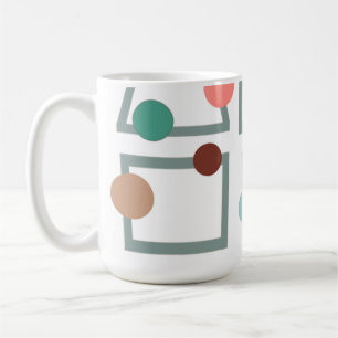 Mug Trapézoïdes et cercles modernes du milieu du siècl