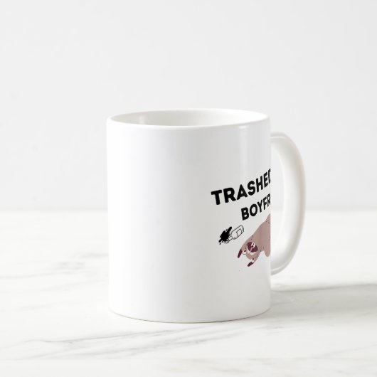 Mug Trashed Boyfriend, Funny Trashed Panda Couples Pre (Devant droit)
