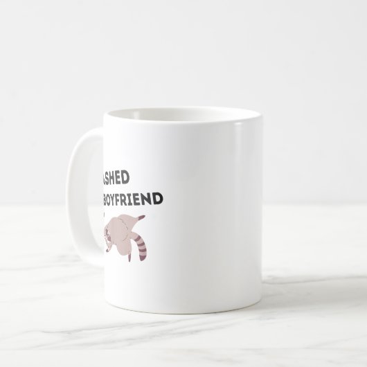 Mug Trashed Boyfriend, Funny Trashed Panda Couples Pre (Devant gauche)