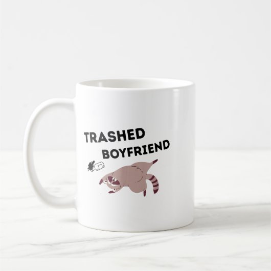 Mug Trashed Boyfriend, Funny Trashed Panda Couples Pre (Gauche)