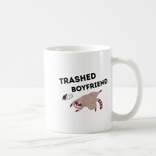 Mug Trashed Boyfriend, Funny Trashed Panda Couples Pre (Droite)