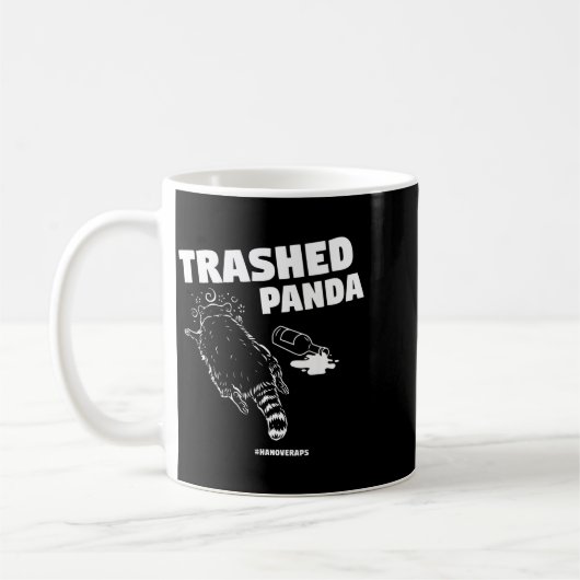 Mug Trashed Panda Drunken Raccoon Funny Meme  (Gauche)