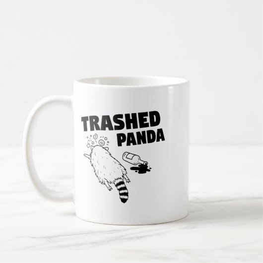 Mug Trashed Panda, Funny Drunk Raccoon, Funny Trash Pa (Gauche)