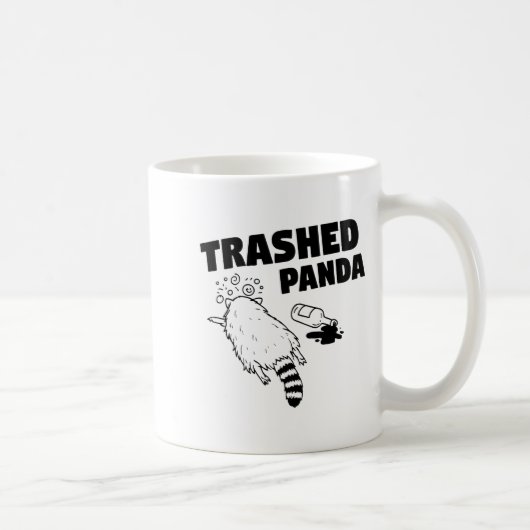 Mug Trashed Panda, Funny Drunk Raccoon, Funny Trash Pa (Droite)