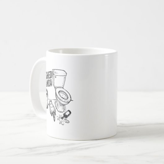 Mug Trashed Panda Funny Drunk Racoon  (Devant gauche)