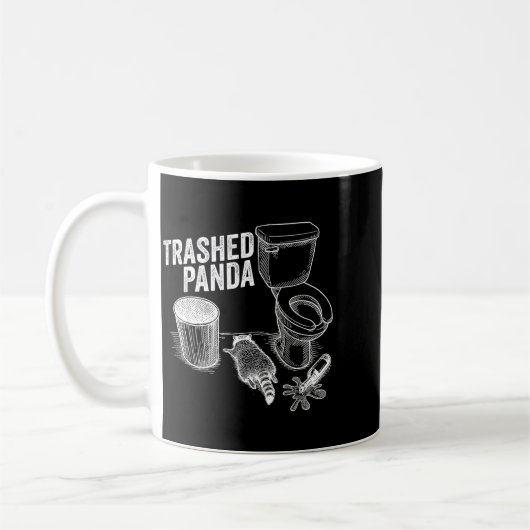 Mug Trashed Panda Funny Drunk Racoon (Gauche)