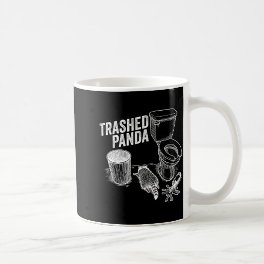 Mug Trashed Panda Funny Drunk Racoon (Droite)
