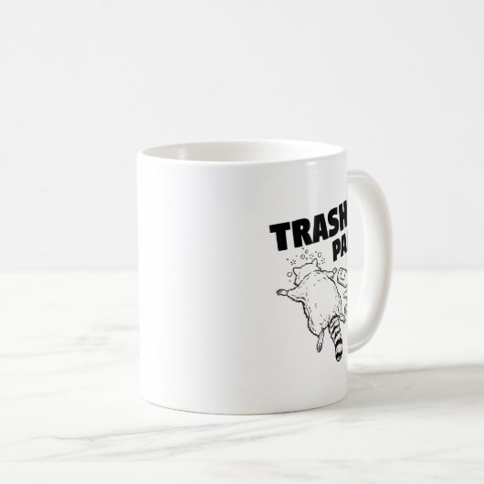 Mug Trashed Panda Funny Drunk Racoon  (Devant droit)