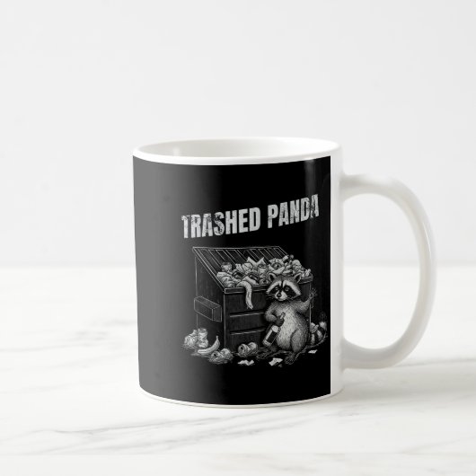 Mug Trashed Panda Funny Drunk Racoon Cool Animals Grap (Droite)