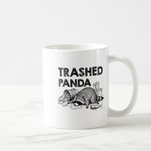 Mug Trashed Panda Funny Drunk Racoon Gets Drunk Meme F (Droite)
