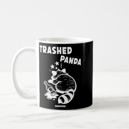 Mug Trashed Panda Hangover Social Media Crazy Drunk Ra (Gauche)