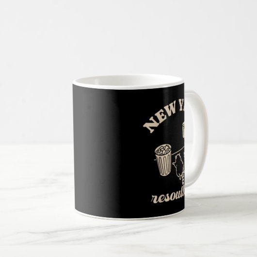 Mug Trashed Panda New Year Resolution Funny Drunk Racc (Devant droit)