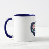 Mug Travail à domicile bleu foncé (Gauche)