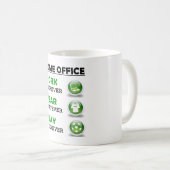 Mug Travail à domicile Bureau drôle (Devant droit)