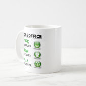 Mug Travail à domicile Bureau drôle (Devant gauche)