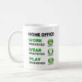 Mug Travail à domicile Bureau drôle (Gauche)