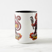 Mug Travail acharné sur mesure récompensé mascotte sin (Centre)