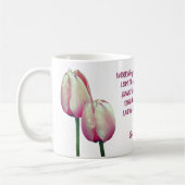 Mug Travail Amour Danse Chanter Tulipes Inspirationnel (Gauche)