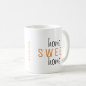 Mug Travail amusant du travail à domicile typographie (Devant droit)