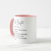 Mug Travail Bestie Cute Love Coworker Définition (Devant gauche)