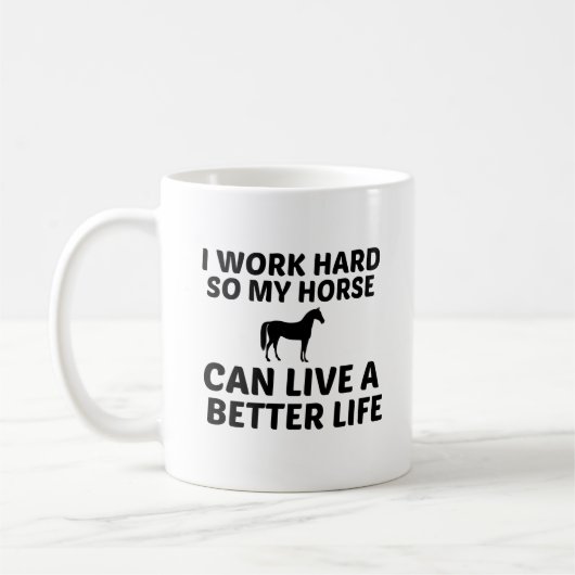 MUG TRAVAIL CHEVAL MEILLEURE VIE (Gauche)