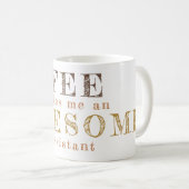 Mug Travail de bureau amusant typographie personnalisé (Devant droit)