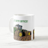 Mug Travail de bureau d'agriculture de tracteur amusan (Devant gauche)