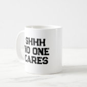 Mug Travail de bureau drôle sarcasique Chut personne s (Devant gauche)