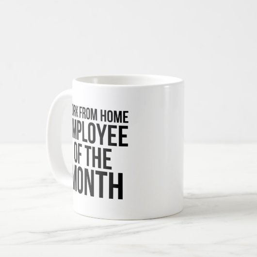 Mug Travail De L'Employé À Domicile Du Mois (Devant gauche)