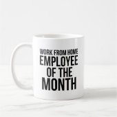 Mug Travail De L'Employé À Domicile Du Mois (Gauche)