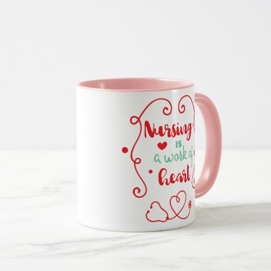 Mug Travail de soins infirmiers (Devant droit)
